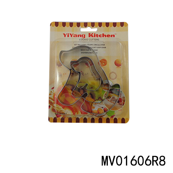 MV01606R8 3Pcs S/S Cookie Mould