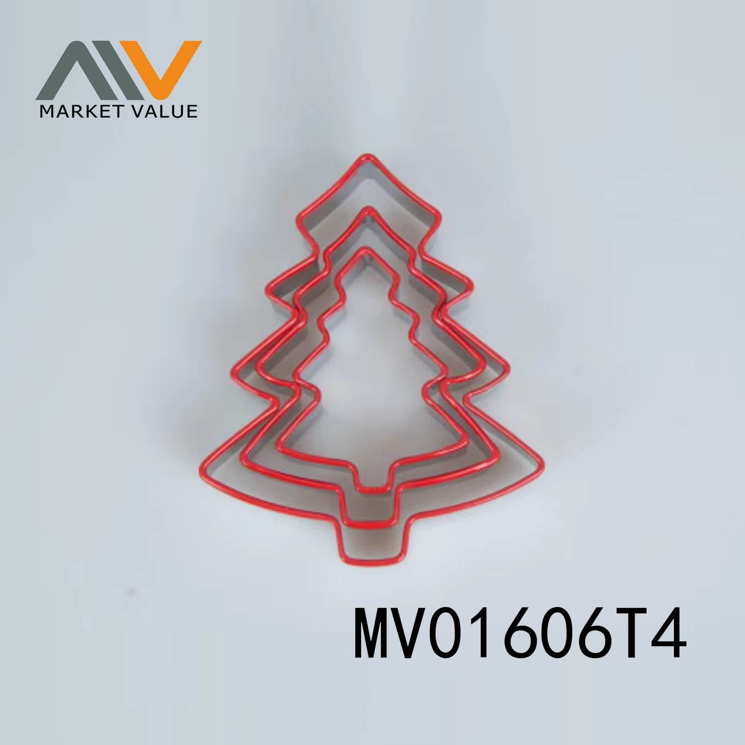 MV01606T4 Sets Of 3Pcs Christmas Tree Cookies Mold