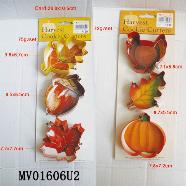 MV01606U2 6Pcs Cookie Mould (Non Stick) With Power Coating Colour