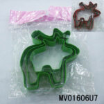 3Pcs (Deer Shape) Cookie Mould With Power Coating Colour