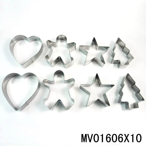 MV01606X10 8 Pcs S/S Cookies Mould