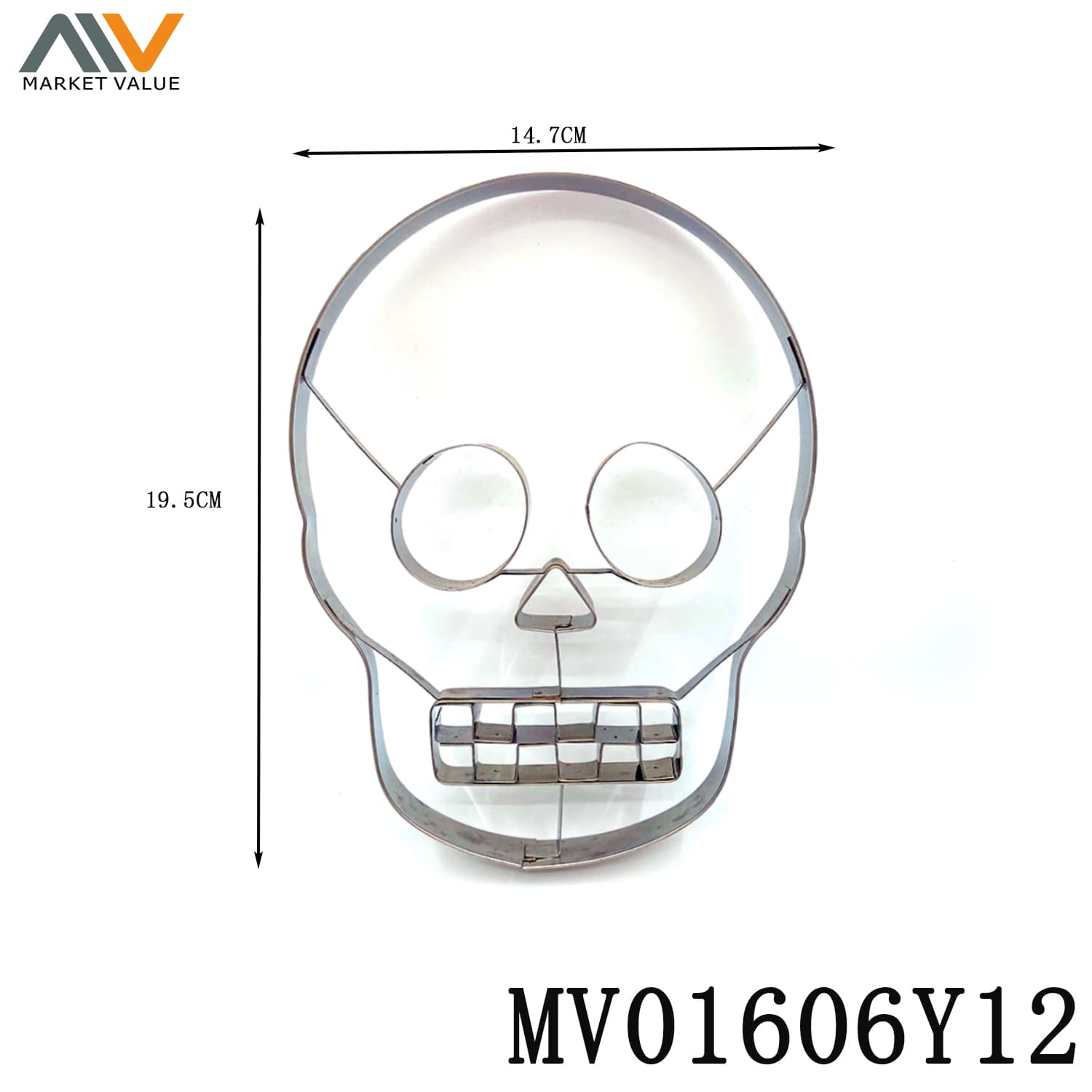 MV01606Y12 Ss Halloween Skull Cookie Molds