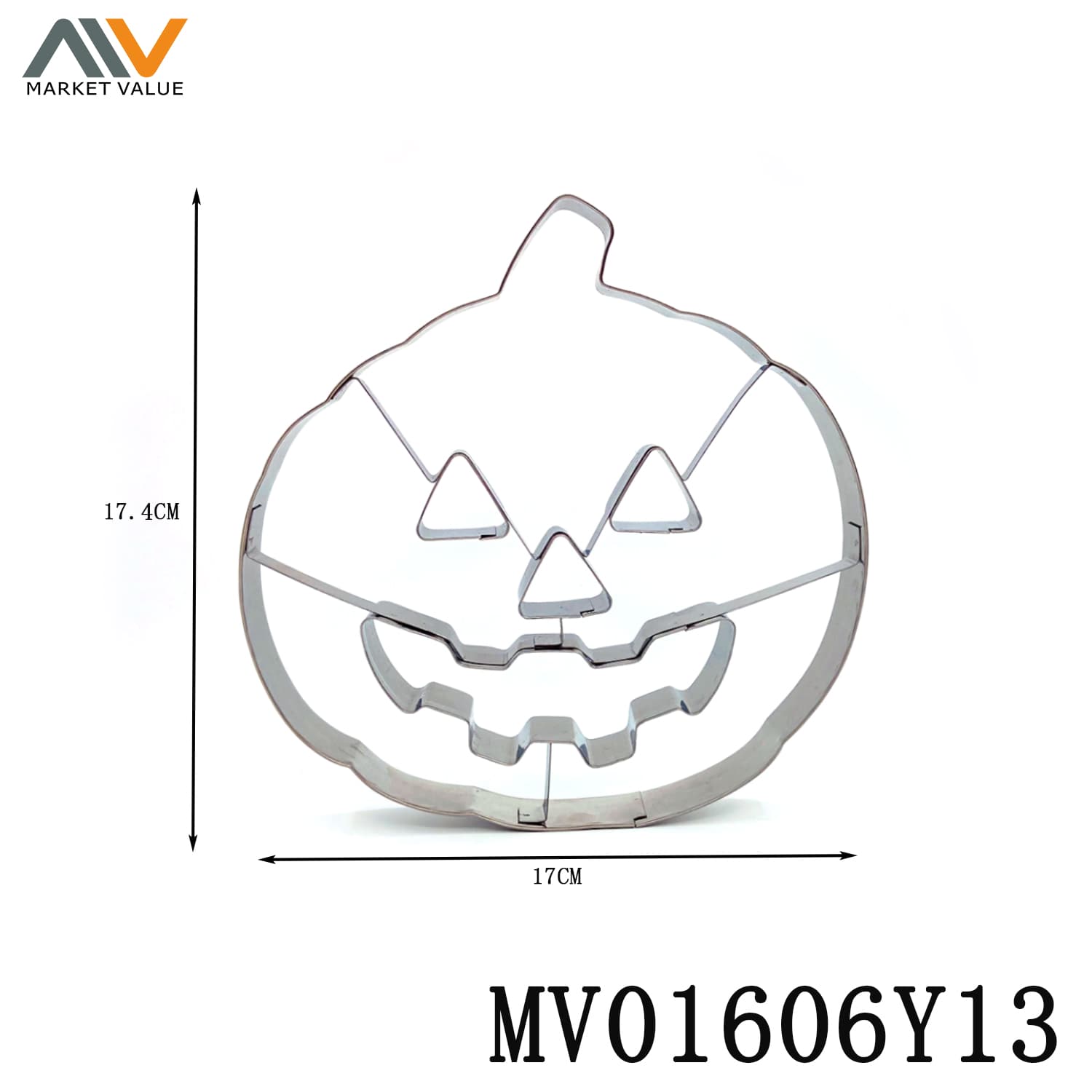 MV01606Y13 Ss Halloween Pumpkin Head Cookie Mold