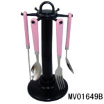 16Pcs Cutlery Set W.Plastic Holder In Colour Box