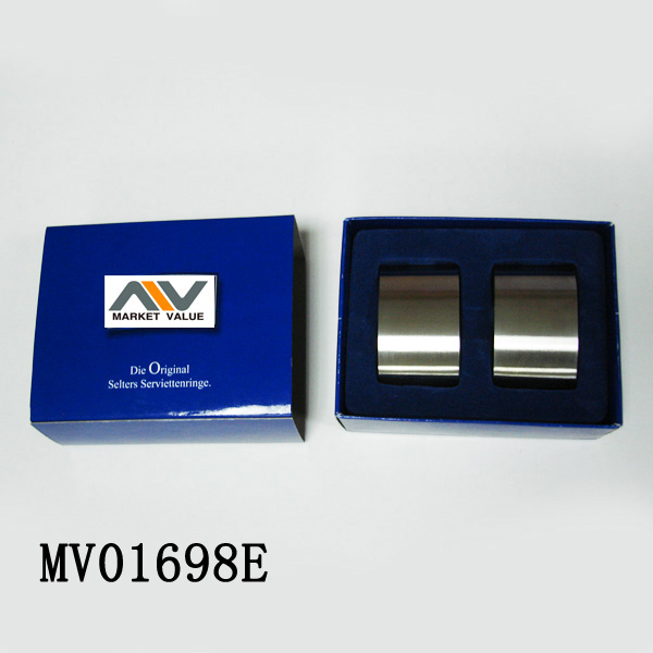 MV01698E 2Pc Napkin Circlet (Napkin Serviette Ring) Satin Polish In Box
