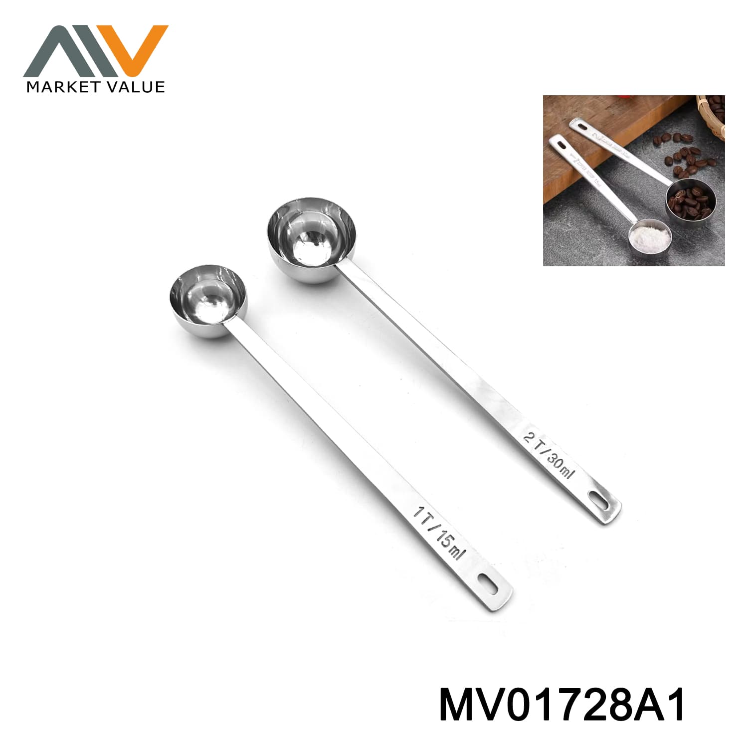 MV01728A1 2Pcs S/S Coffee Spoon