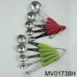 5Pcs Silicone Handle S/S Measuring Spoon Set