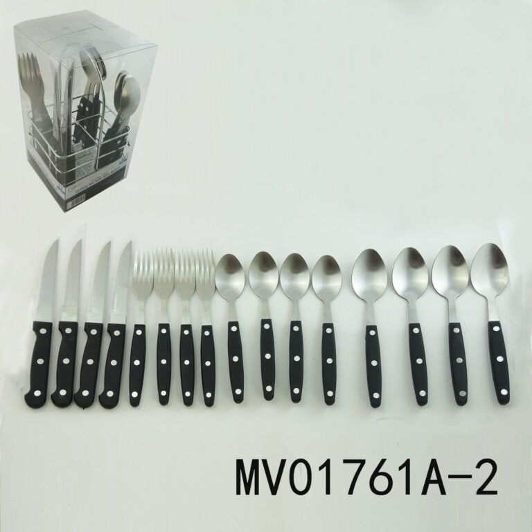 16Pcs Cutlery Set + Holder Mirror Finish( Polish)