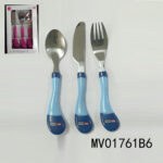 Sets Of 3Pcs Cuttlery Set With Pp Handle In Window Box