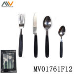 24Pcs Ss Cutlery Set With Pp Handle