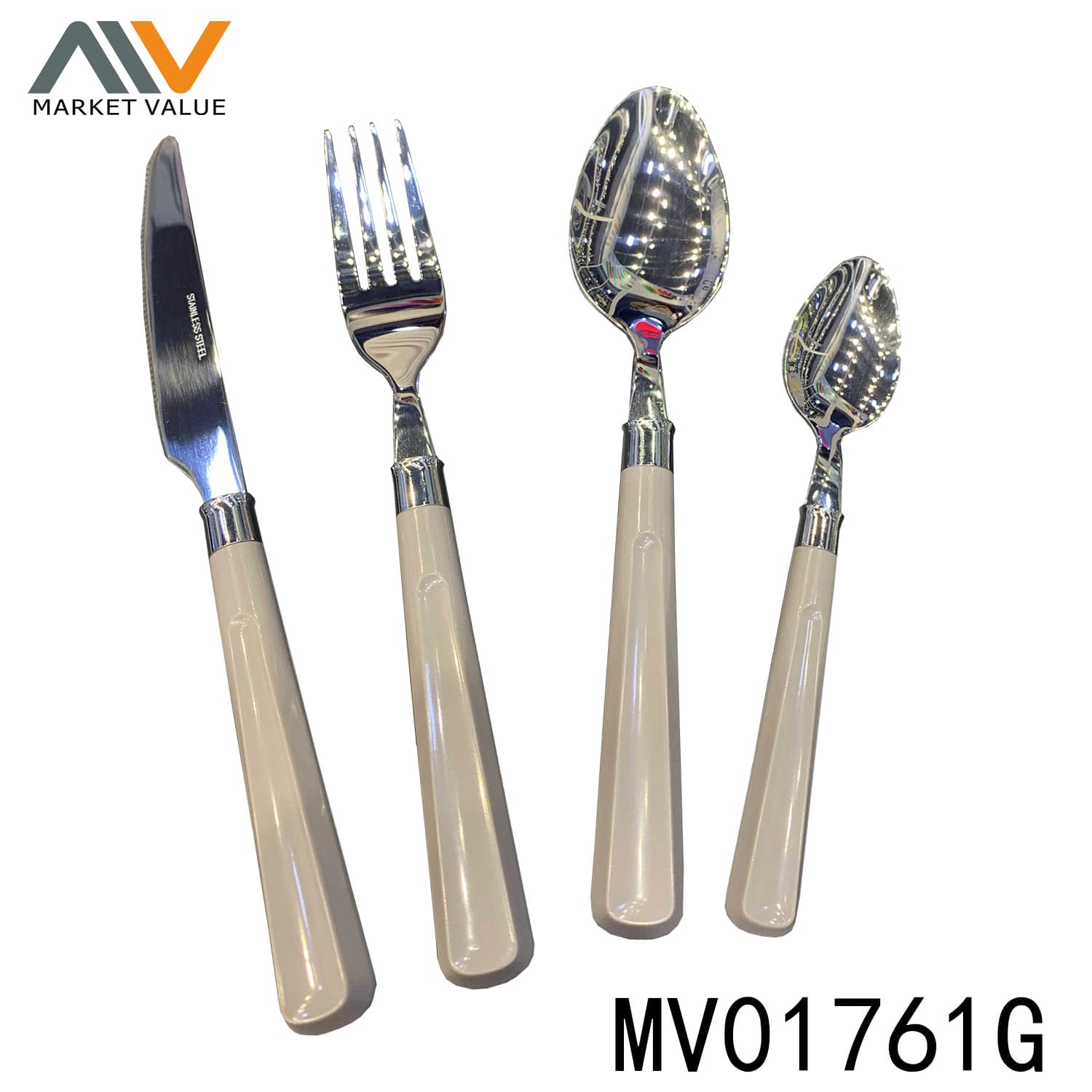 MV01761G 4Pcs Cutlery Set With Abs Handle