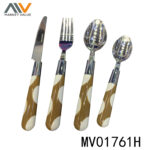 4Pcs Cutlery Set With Plastic Handle T/C