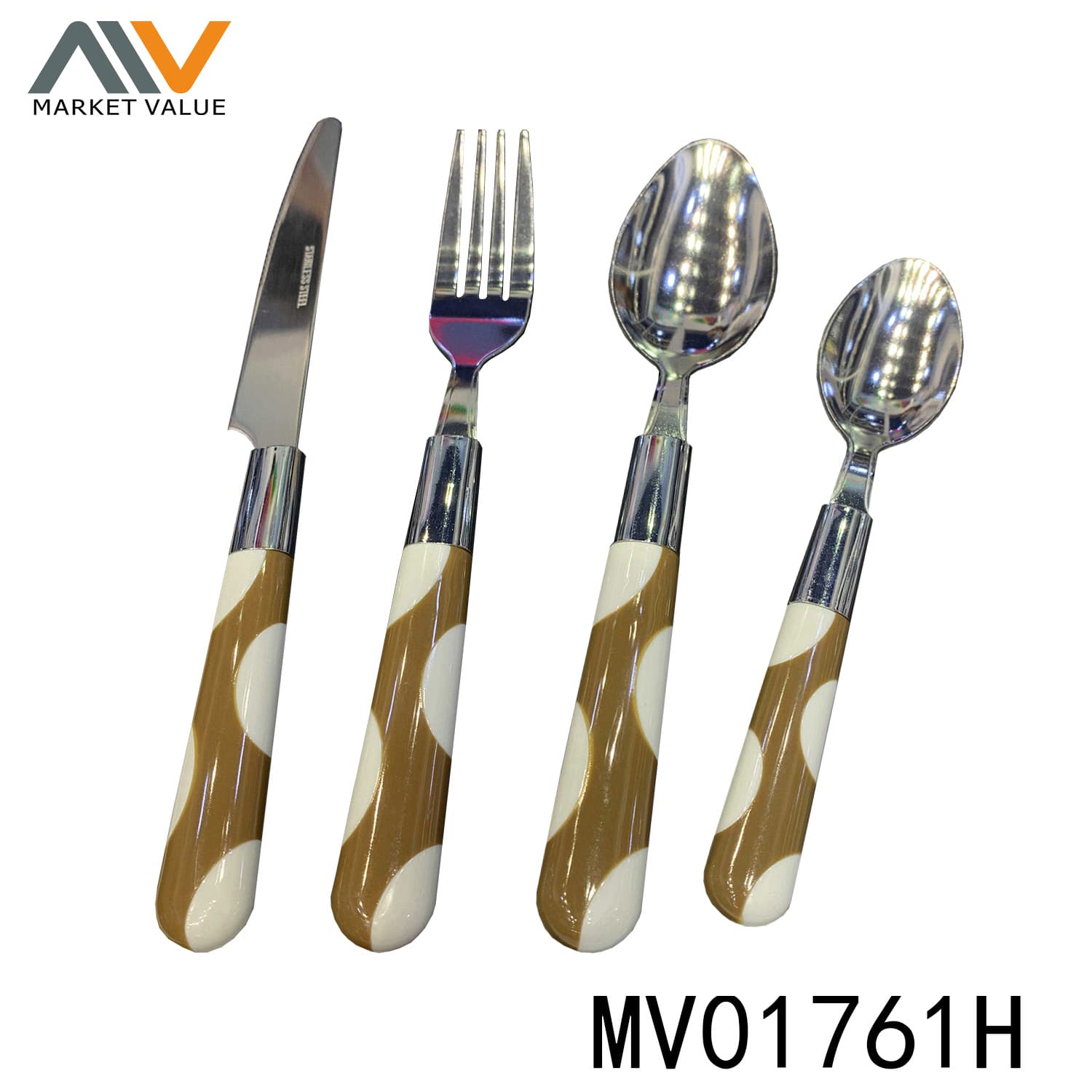 MV01761H 4Pcs Cutlery Set With Plastic Handle T/C