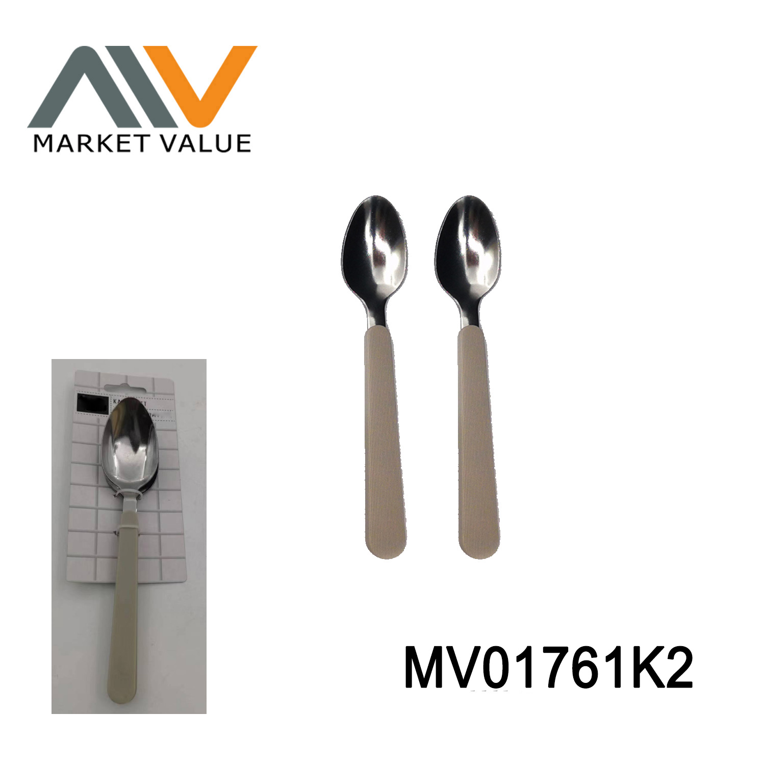 MV01761K2 Set Of 2Pc Tea Spoon With Pp Handle