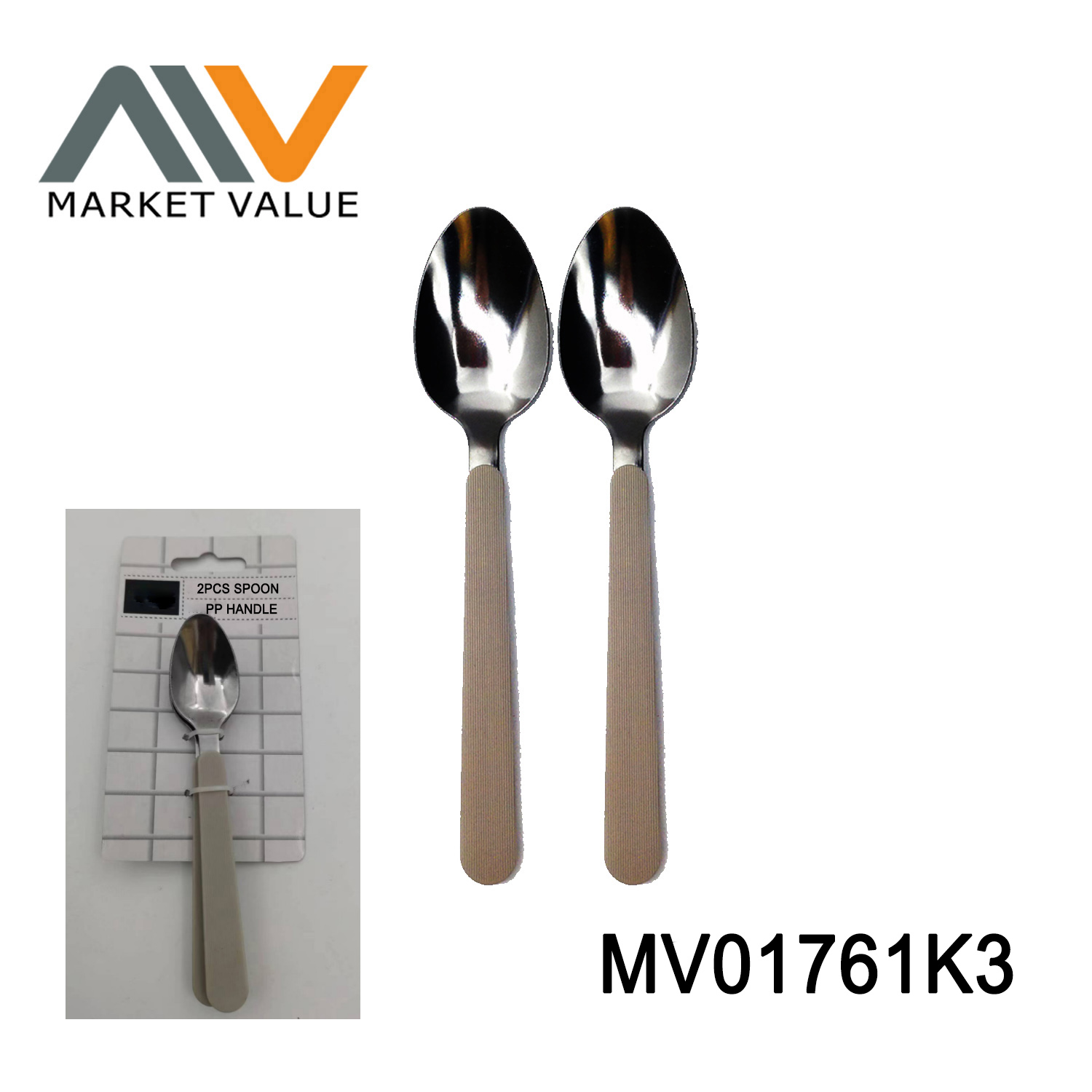 MV01761K3 Sets Of 2Pc Tabel Spoon With Pp Handle