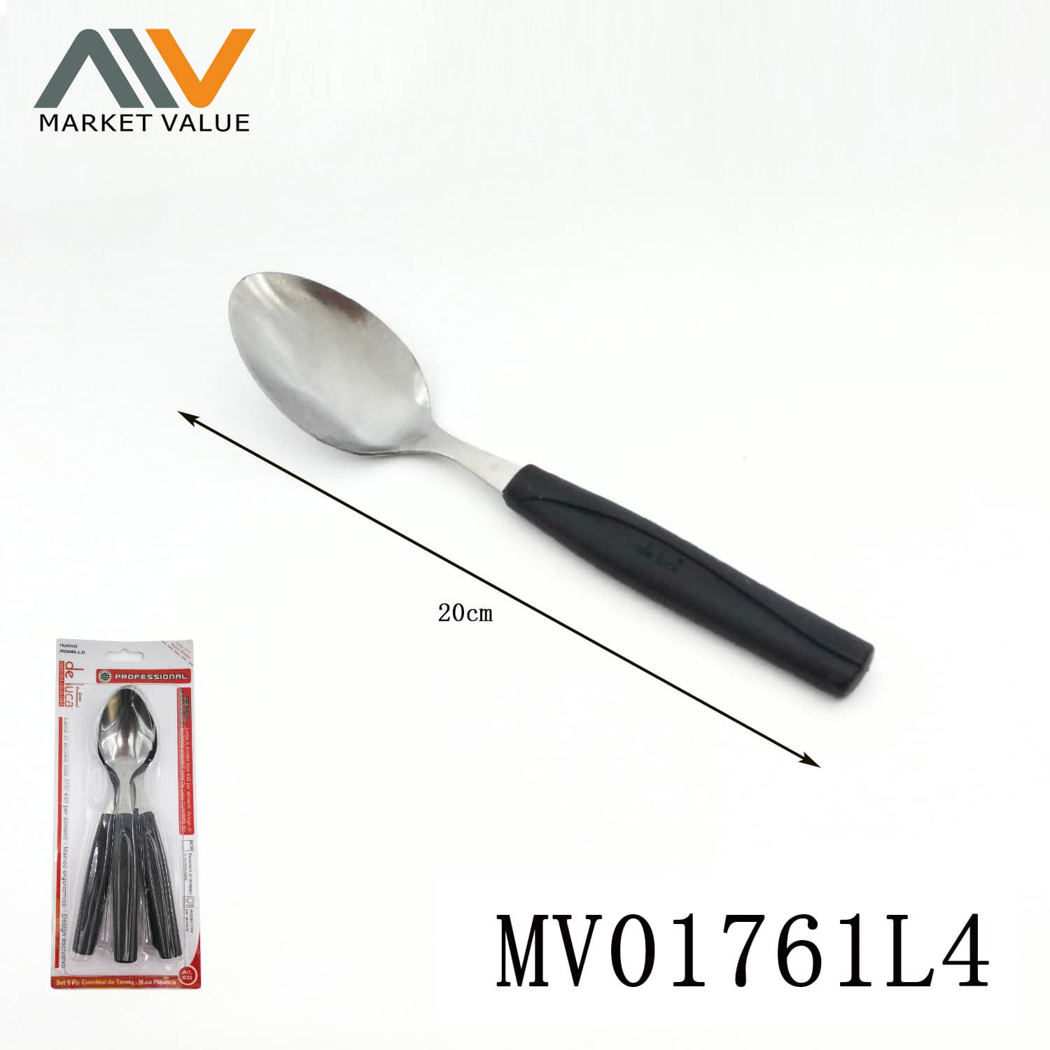 MV01761L4 Set Of 6Pcs Dinner Spoon With Pp Handle