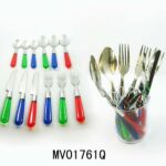 S/S 12Pcs  Plastic Handle Cutlery Set