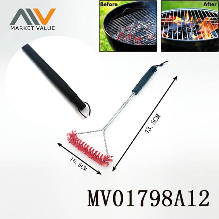 17"Bbq Brush Nylon Bristle With Pp Handle