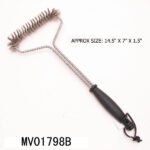 14.5"Bbq Brush Steel Tail W/Long Handle