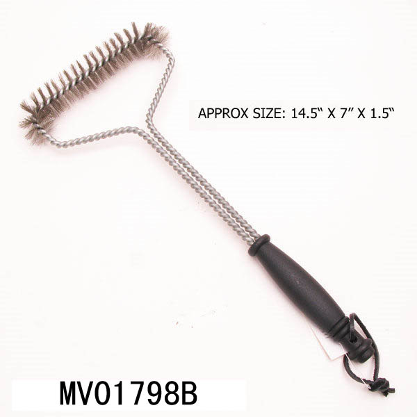 14.5"Bbq Brush Steel Tail W/Long Handle