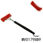 17" Bbq Brush Nylon Tail 2 Layers With Plastic Handle