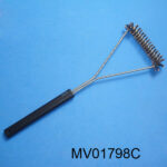 21"Bbq Cleaning Brush With Plastic Long Handle