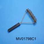 11.5" Bbq Cleaning Brush With Plastic Long Handle