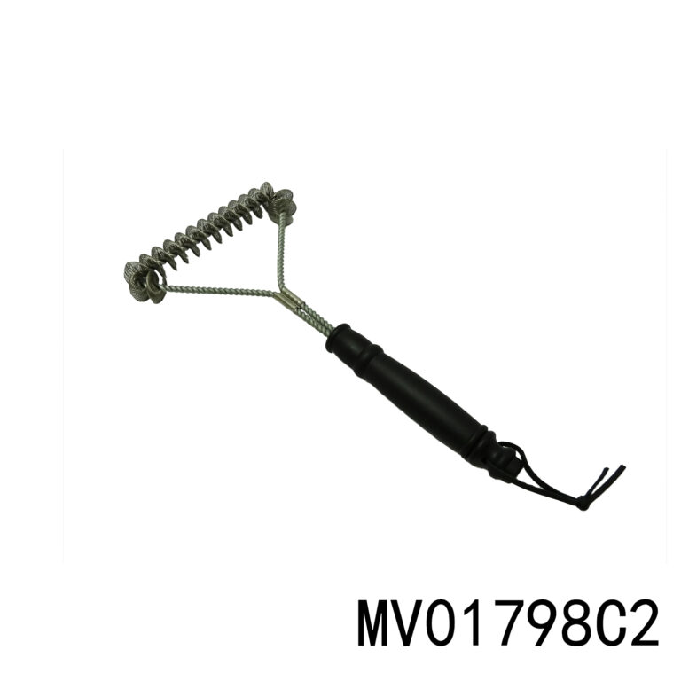Extra Wide Grill Brush With Leather Hanging