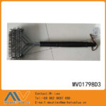 17"Black Handle Bbq Metal Brush With 3 Layer