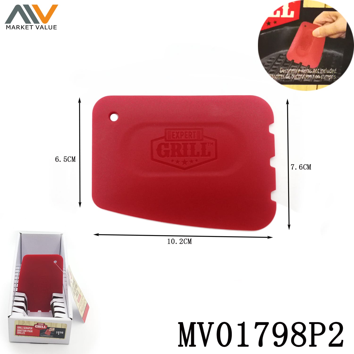 MV01798P2 Nylon Grill Scraper