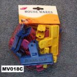12Pcs Plastic File Clips In Mesh Bag W/Hang Card