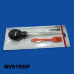 12"Oil Inhaler&Brush & Silicone & 6Pcs Bbq Set