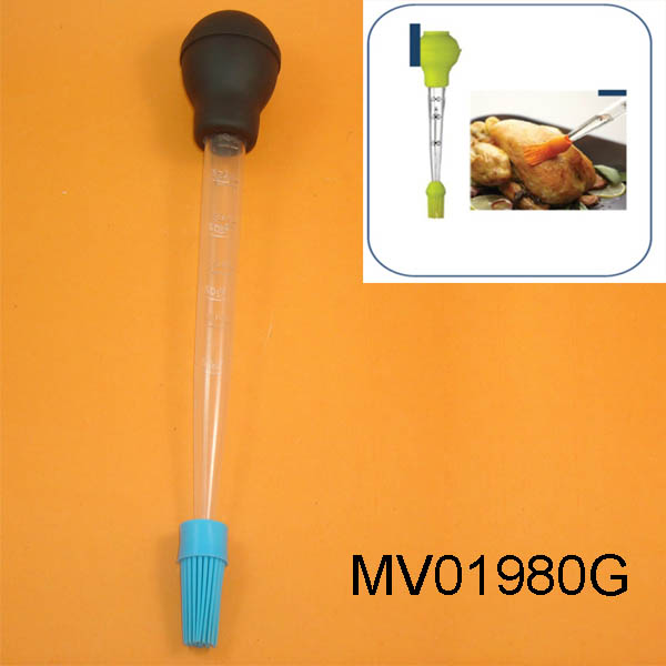 MV01980G Bbq Tools(Oil Inhaler+ Silicone Brush) B/C