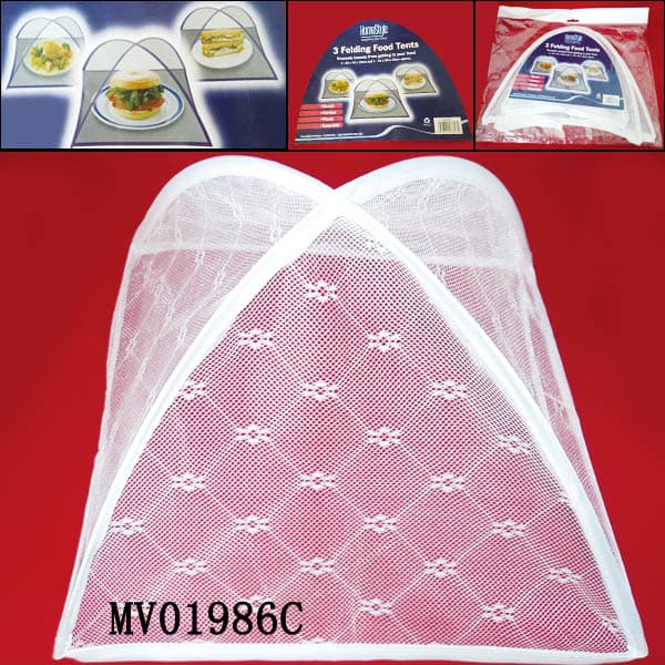 3Pcs Food Cover/ 2Folding Food Tents