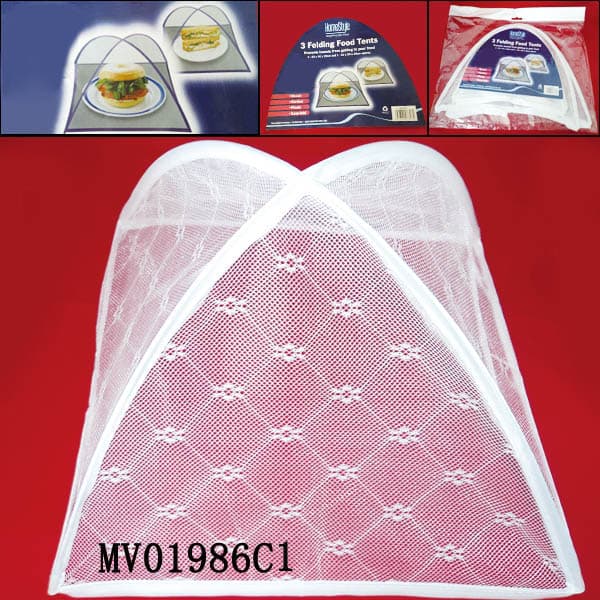2Pcs Food Cover/ 2Folding Food Tents In Polybag With Card