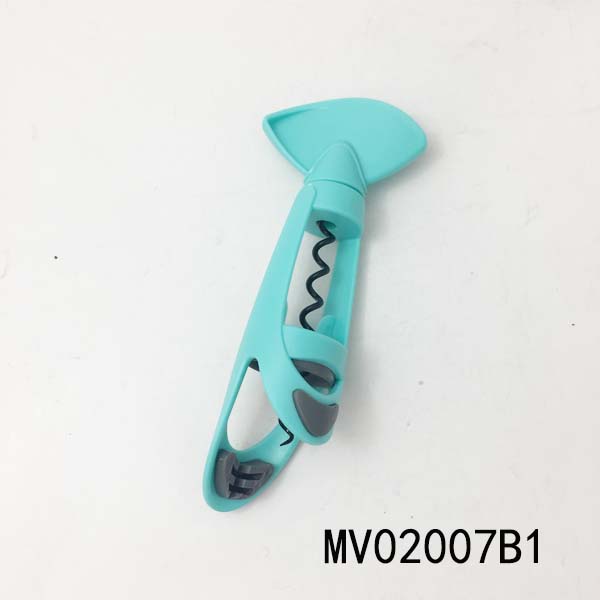 MV02007B1 Lighter Plastic Handle Champagne Shark Bottle Opener