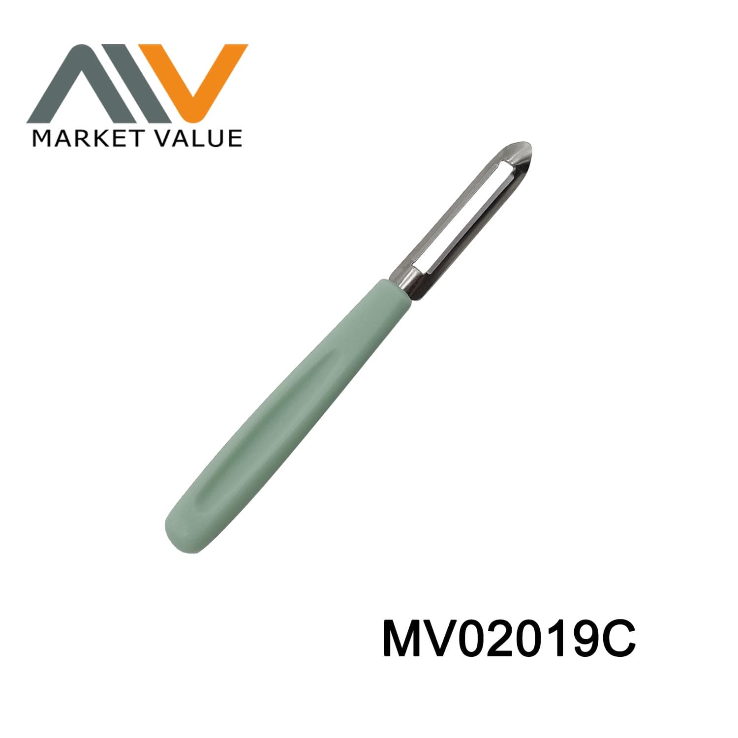 MV02019C Green Plastic Handle Ss Peeler Tc