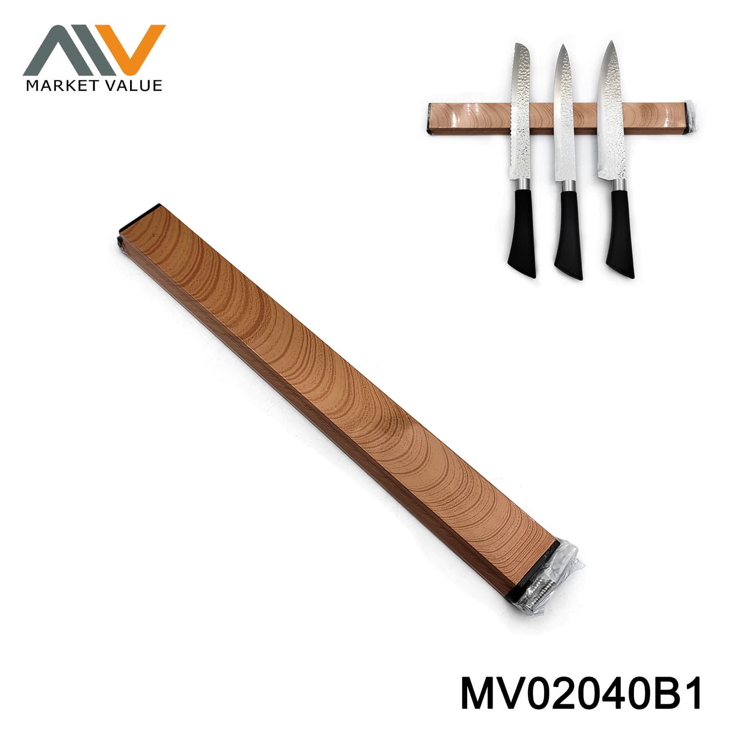 MV02040B1 Aluminium Magnet Knife Holder With Coated