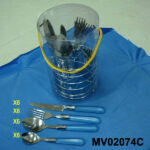 24Pcs Cutlery Set W/Holder In Pvc Box