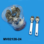 Metal Ice Cream Scooper With 8" Plastic Handle Tag