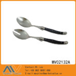 2Pcs Salad Spoon With Abs Handle