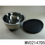 31.3X31.3Cm S.S.Salad Bowl With Plastic Cover