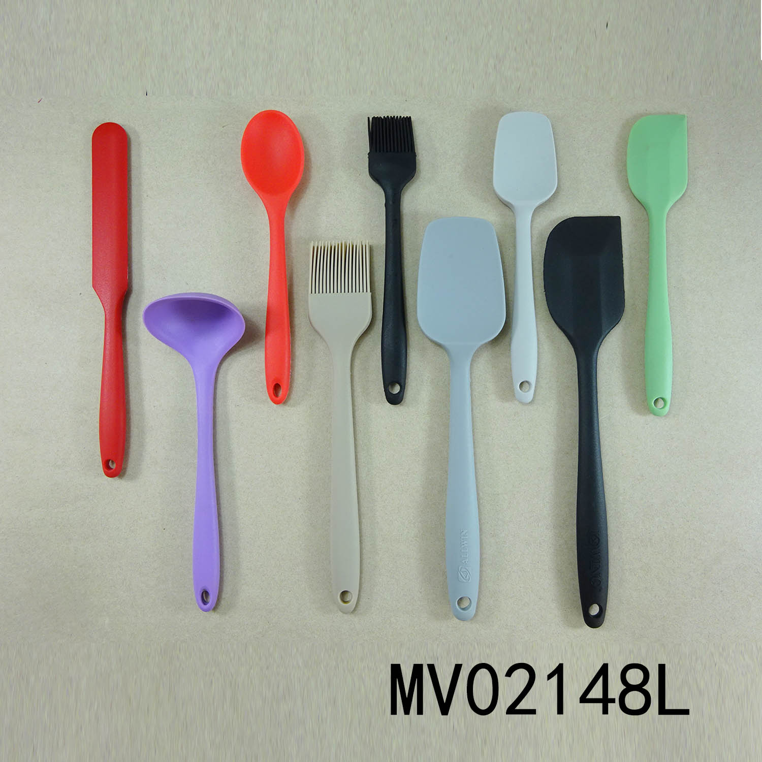 MV02148L 9 Pcs Silicone Kitchen Tools In Color Box