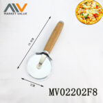 S.S Pizza Cutter With Bamboo Handle