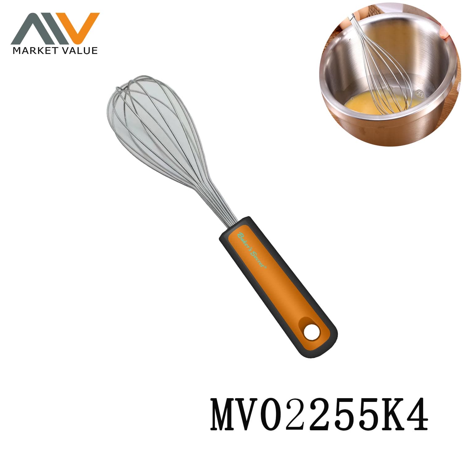 MV02255K4 10" 6 Lines Whisk With Tpr Hand