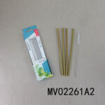 Set Of 5 Pc Bamboo Straws Set In Color Box
