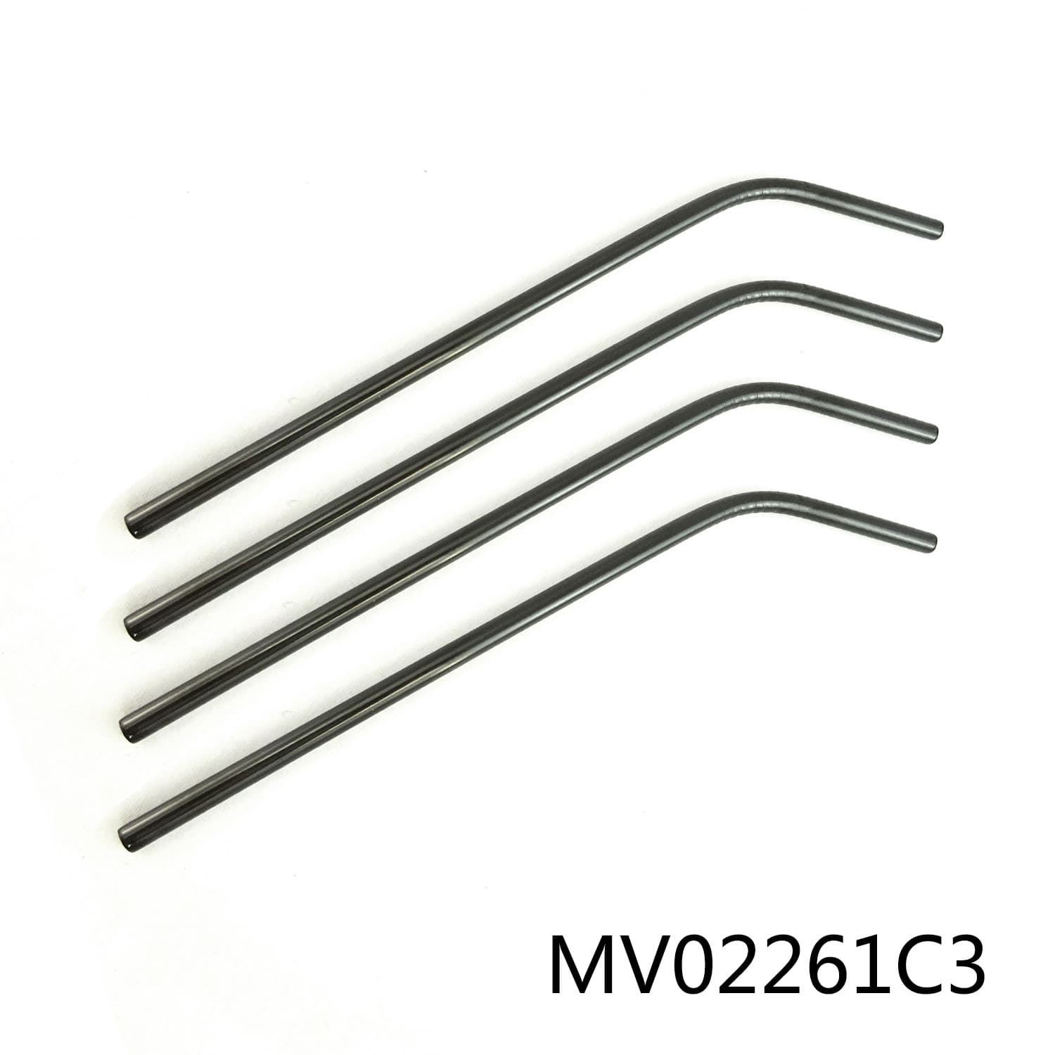 MV02261C3 4Pcs Stainless Steel Straws In Cotton Bag