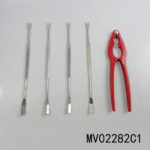 Red Nut Cracker & 4Pcs Forks