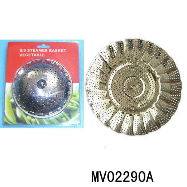 S/S VAGETABLE STEAM BASKET 28CM D/B