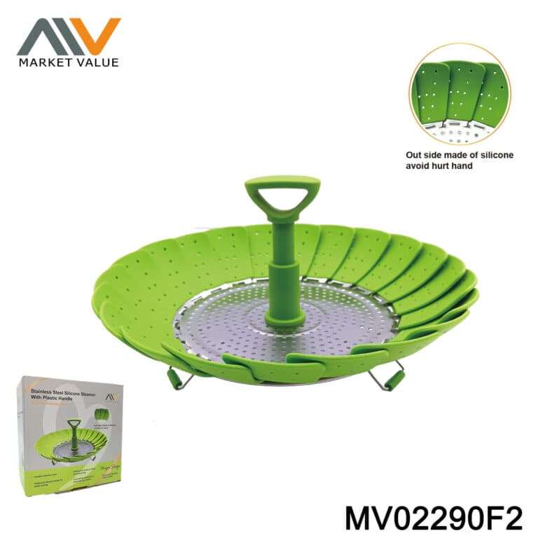 SS And Silicone Steamer Basket In Color Box